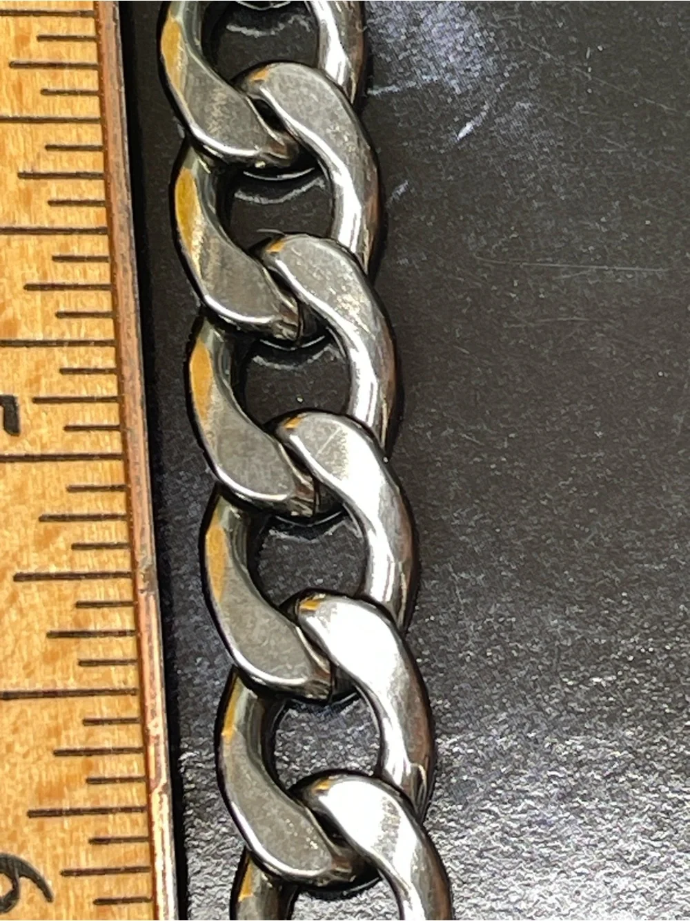 Men's Silver colour Chain bracelet Metallic Accent